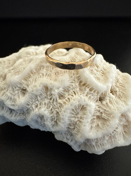 Gold Hammered Ring