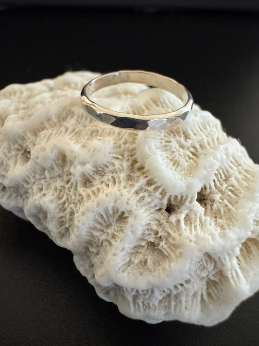 Silver Hammered Ring
